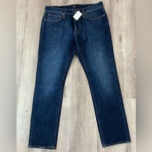 NWT J. Crew Men’s Rigid Slim 33W 30L Dark Wash Classic Jeans Denim Bonobos
